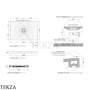 Flaminia Water Drop душевой поддон 100×70×5,5 см, чёрный Carbone матовый
