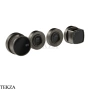 Gessi Jacqueline Термостат для душа на 2 потока, внешняя часть 77134-707, black хром Brush