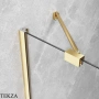 Radaway Idea PNJ Шторка на ванну одностворчатая поворотная 100 см, 10001100-09-01, золото глянец