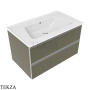 Flaminia Bloom тумба подвесная Cubika без раковины 85×50×50 см, 2 ящика, зелёный Verde Palude матовый