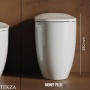 ArtCeram Monet Plus унитаз приставной высокий чаша без ободка The.Rimless слив в пол/стену MNV003 01 00, белый глянец