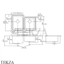 Kohler Undertone Мойка для кухни с двумя чашами K-3177-NA, нержавеющая сталь