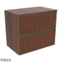Flaminia Cubika тумба под раковину подвесная 60×37×50 см, 2 ящика, орех Noce Greca