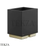 Gessi Rettangolo Стакан настольный, композит черный 20832-727, Brushed Brass
