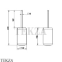 Gessi Goccia Ершик напольный, белая керамика 38043-149, Finox Brushed Nickel