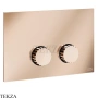 Gessi Incastri Клавиша смыва для инсталляции Geberit omega 12 75615-030, медь глянец