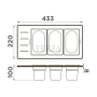 Omoikiri Контейнер DC-02-3 4999079 графит