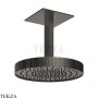 Gessi Incastri Верхняя лейка D30 с потолочным кронштейном 75172-707, black хром Brush