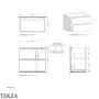 Flaminia Cubika тумба под раковину напольная 85×50×78,5 см, 2 ящика, розовый Cipria матовый