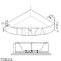 Villeroy & Boch SQUARO Встраиваемая угловая ванна UBQ145SQR3V-01, Quaryl, белый глянец