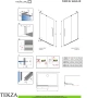 Radaway Furo Walk-in Неподвижная стенка душевой двери 44,4 см, 10110444-01-01, черный матовый