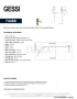 Gessi Perle Смеситель для биде без донного клапана 74468-710, шампань глянец