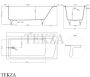 SALINI CASCATA Ванна встраиваемая 170х75 из композита S-Sense 104113G, белый глянец