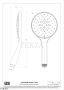 Gessi Shower Душевая лейка 3-х позиционная с белым диском 14376-716, Gold Br. PVD