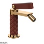 Gessi Pelle Laccetto Смеситель для биде, с донным клапаном Stop&Go, 78467-430, Red Cherry/ Warm Bronze PVD