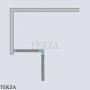 Radaway Essenza Pro PND II Шторка на ванну двустворчатая с одной подвижной створкой 130 см, открывание налево, 10102130-92-01L, брашированная оружейная сталь