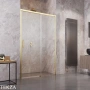 Radaway Idea DWJ Дверь в нишу раздвижная с неподвижным сегментом 140 см, открывание направо, 387018-09-01R, золото глянец