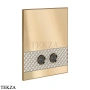 Gessi Pelle Tresse Клавиша смыва для инсталляции Geberit omega 12, 78915-448, Crème/ Deep Bronze Br. PVD