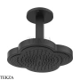 Gessi Ludovica Верхняя душевая лейка с потолочным кронштейном 76150-299, черный матовый