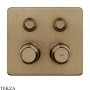Gessi VENTI20 Термостатический смеситель на 2 потока, внешняя часть 65232-791, Deep Bronze Brushed PVD