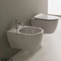 Scarabeo Moon Биде подвесное, 1 отверстие, с переливом, белый глянец