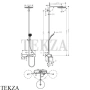 Hansgrohe Pulsify Душевая колонна с изливом Showerpipe 260 1jet EcoSmart с ShowerTablet 24230000, хром глянец
