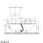 Villeroy & Boch SQUARO EDGE 12 Ванна встраиваемая UBQ190SQE2DV-01, Quaryl, белый глянец