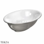 Flaminia Boll раковина накладная 56×40×16 см, белый / платина Metal Platino глянец