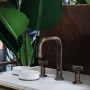 Gessi INCISO accessories Стакан настольный, композит черный 58532-031, хром