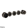 Gessi Perle Термостат для душа на 3 потока, внешняя часть 74034-707, black хром Brush