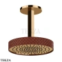 Gessi Pelle Tresse Верхняя лейка с потолочным кронштейном D30,5 см, 78250-430, Red Cherry/ Warm Bronze PVD