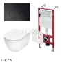 TECEspring Base Комплект унитаза с инсталляцией K401104WCR, белый / черный матовый