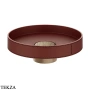 Gessi Pelle Tresse Раковина круглая накладная, без перелива 78601-447, Red Cherry/ Coffee Bronze Br. PVD