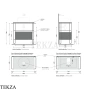 Flaminia Filo консоль напольная 89×46×78 см, с выдвижным ящиком, чёрный матовый