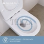 Aqueduto OVO Унитаз подвесной безободковый торнадо, сиденье c микролифтом OVOT0110, Белый глянец