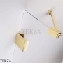 Radaway Essenza Pro PND II Шторка на ванну двустворчатая с одной подвижной створкой 130 см, открывание налево, 10102130-09-01L, золото глянец