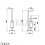 Gessi Goccia Стойка с держателем для туалетной бумаги и ершиком 38067-761, Coffee Bronze Br. PVD
