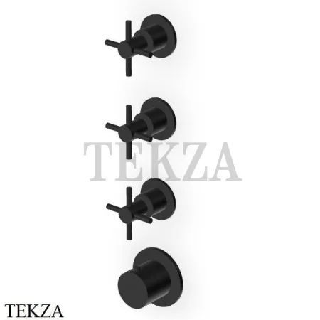 Zucchetti Helm Термостат для душа на 3 потока, внешняя часть ZHM803.XP81, brushed total black PVD