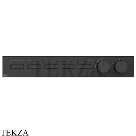 Gessi HI-FI Термостатический смеситель на 5 потоков, внешняя часть 63018-707, Black Metal Brushed PVD