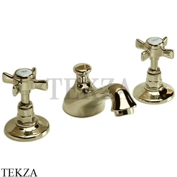 Devon&Devon COVENTRY Смеситель для раковины, с донным клапаном MARF26, золото светлое глянец