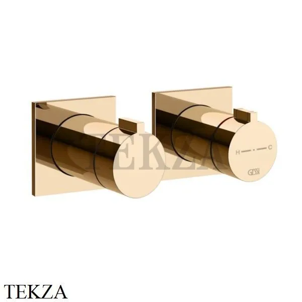 Gessi Inverso RIGATO Термостат для душа, 1 поток, внешняя часть 73032-735, Warm Bronze PVD