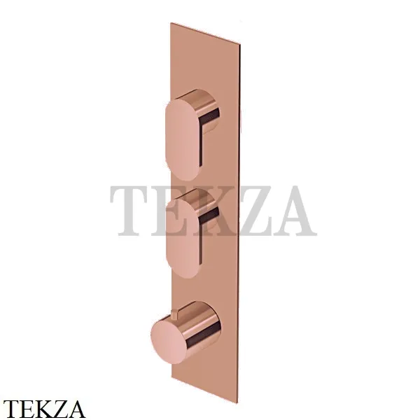 Zucchetti Octo Термостат для душа на 2 потока, внешняя часть ZOC660.P91, brushed copper PVD