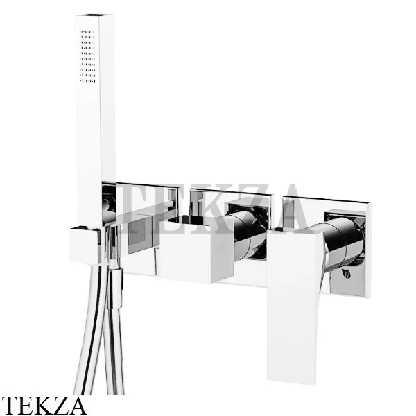 FIMA Carlo Frattini Zeta Смеситель для душа 2 потока, с гарнитуром F3989X8BS, белый матовый