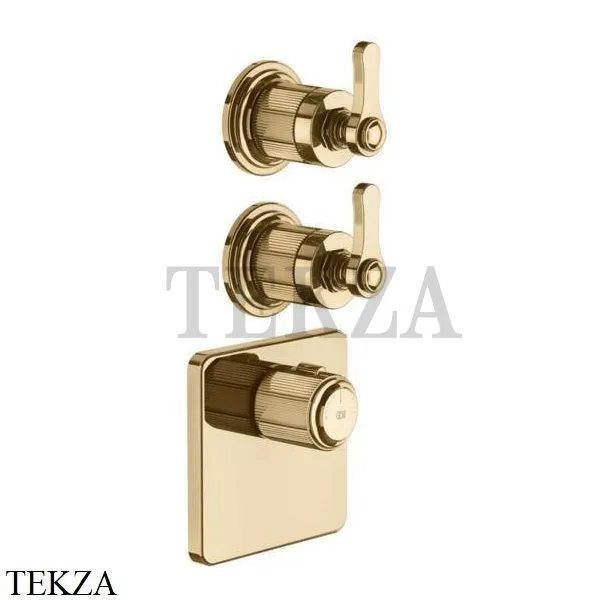 Gessi VENTI20 Термостат для душа, 2 поток, внешняя часть 65202-735, Warm Bronze PVD