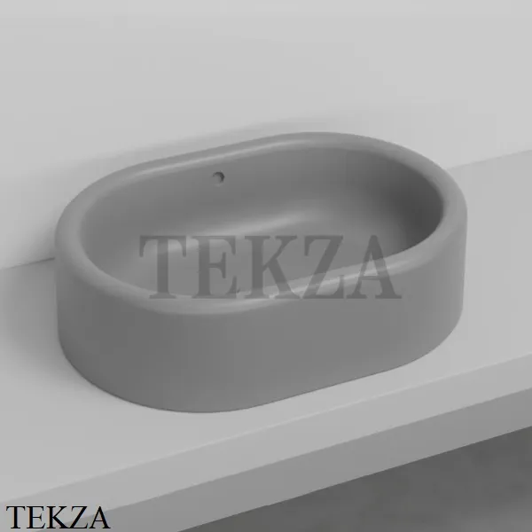 Cielo Itaca Раковина накладная овальная, с переливом ITLAO CM, Cemento