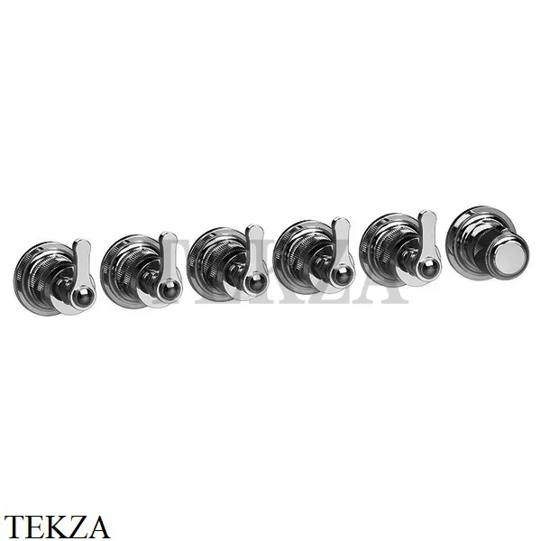 Gessi VENTI20 Термостат для душа, 5 потоков, внешняя часть 65340-706, Black Metal