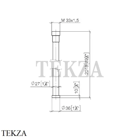 Dornbracht WATER TUBE Kneipp-шланг черный 28286979-08, платина глянец