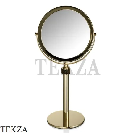 Decor Walther ROCKS Настольное косметическое зеркало 1х-5х, Swarovski® 0934120, золото глянец