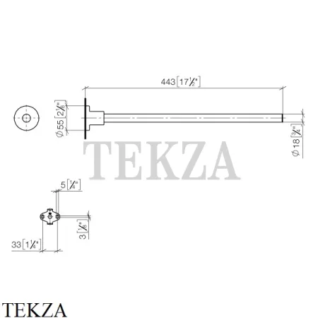 Dornbracht TARA Держатель для полотенца неподвижный 83211892-00, хром глянец