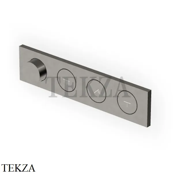 Zucchetti Hoop Термостат для душа на 3 потока, струя, внешняя часть ZHO783.C51, brushed metal black